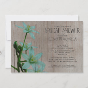 Rustic Star of Bethlehem Bridal Shower Invitations