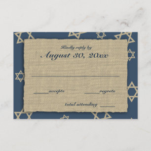 Rustic Star of David Bar Mitzvah Response