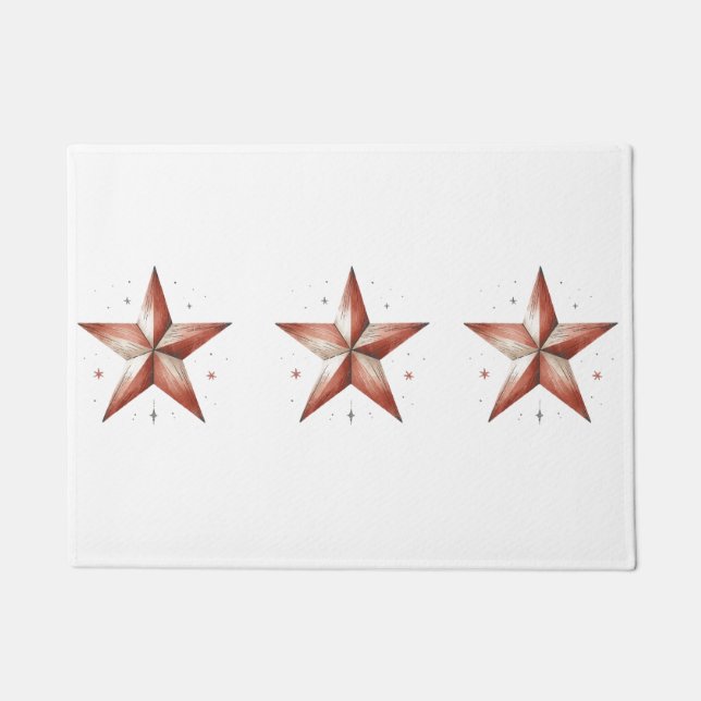 Rustic Star-Themed Doormat (Front)