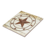 Rustic  Star Wheel Ceramic Tile at Zazzle