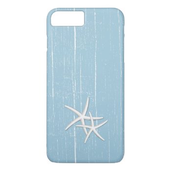 Rustic Starfish Mint Blue Beach Theme Iphone 8 Plus/7 Plus Case by caseplus at Zazzle