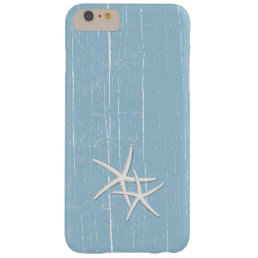 Rustic Starfish Mint Blue Beach Theme Barely There iPhone 6 Plus Case