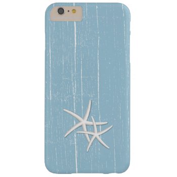 Rustic Starfish Mint Blue Beach Theme Barely There Iphone 6 Plus Case by caseplus at Zazzle