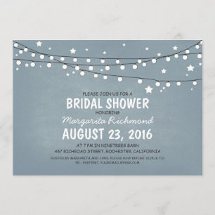 Rustic Starry Night Lights Bridal Shower Invitation