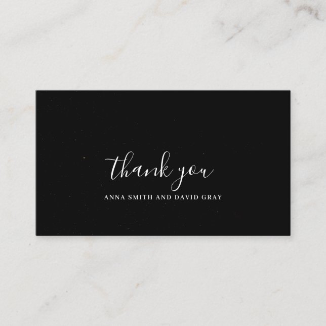 Rustic Starry Night Mountain Forest Thank you Card (Front)