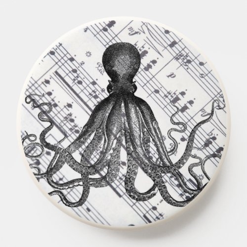 rustic steampunk nautical modern vintage octopus PopSocket