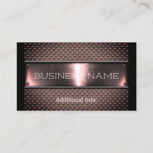 Rustic Steel Business Card (Front)