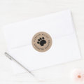 rustic sticker with paw print | Zazzle