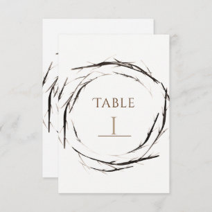 Rustic Sticks Twigs Branches Wreath Table Number