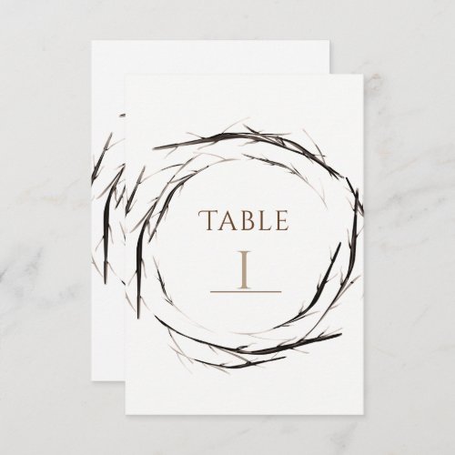 Rustic Sticks Twigs Branches Wreath Table Number