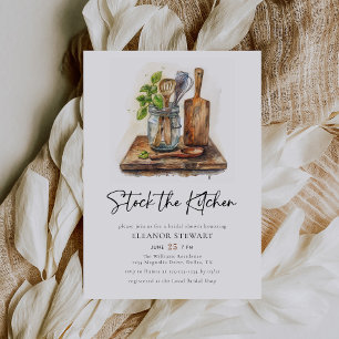Rustic Stock The Kitchen Bridal Shower Invitation