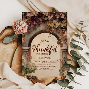 Rustic Stone Arch Thanksgiving Dinner Invitation
