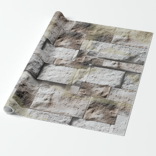 Rustic Stone Travertine Backsplash Wrapping Paper