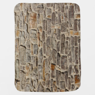 Rustic stone wall, textured decor baby blanket