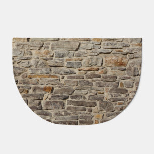 Rustic stone wall, textured decor doormat