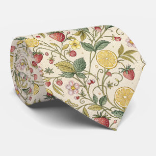 Rustic Strawberry & Citrus Earthy Pattern (3) Neck Tie