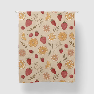Rustic Strawberry & Citrus Earthy Pattern (5) Blackout Curtains
