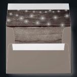 Rustic String Light Wood Wedding Address Envelope<br><div class="desc">Rustic brown envelope features script and classic return address,  wood texture print and string lights for your wedding or any special occasions.</div>