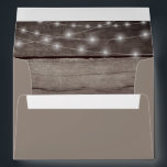 Rustic String Light Wood Wedding Address Envelope<br><div class="desc">Rustic brown envelope features script and classic return address,  wood texture print and string lights for your wedding or any special occasions.</div>