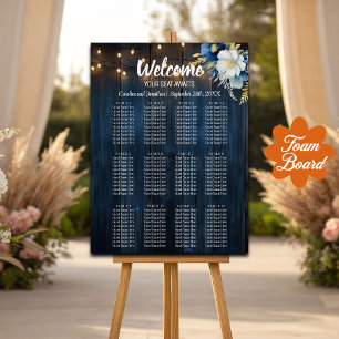Rustic String Lights 12 Tables Seating Chart Foam Board