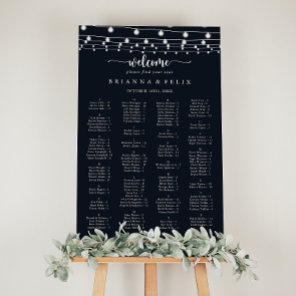 Rustic String Lights Alphabetical Seating Chart