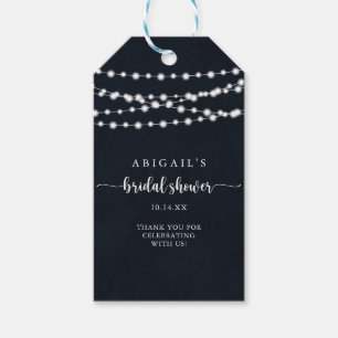 Rustic String Lights Bridal Shower Gift Tags