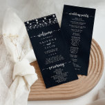 Rustic String Lights Calligraphy Wedding Program<br><div class="desc">This rustic string lights calligraphy wedding program is perfect for a modern wedding. The design features beautiful hand-painted string lights.</div>