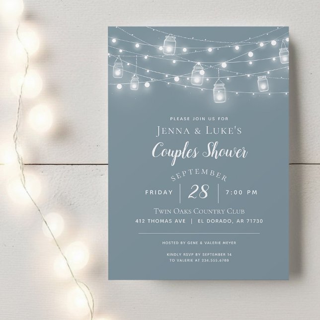 Rustic String Lights Couples Shower Invitation (Creator Uploaded)