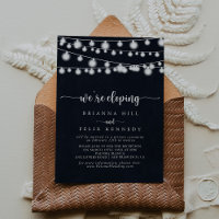 Rustic String Lights Elopement Reception 