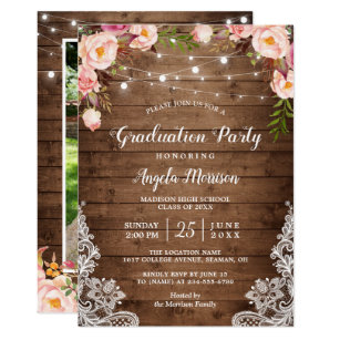 country graduation invitations zazzle