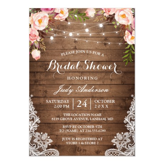 Rustic Bridal Shower Invitations 3