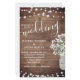 Rustic String Lights Mason Jar Wedding Invitation