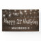 Rustic String Lights on Wood 21st Birthday