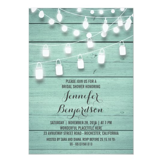 Bridal Shower Invitations Teal 7