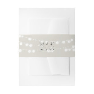 Rustic String Lights Wedding Belly Band