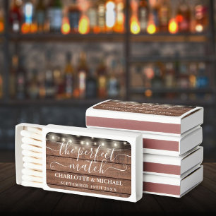 Rustic String Lights Wedding Favors Perfect Matchboxes