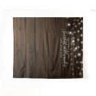 Rustic String Lights Wedding Photo Booth Backdrop