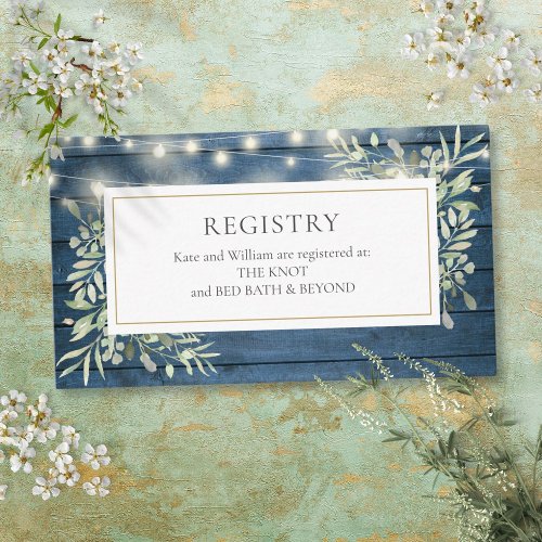 Rustic String Lights Wedding Shower Gift Registry Enclosure Card