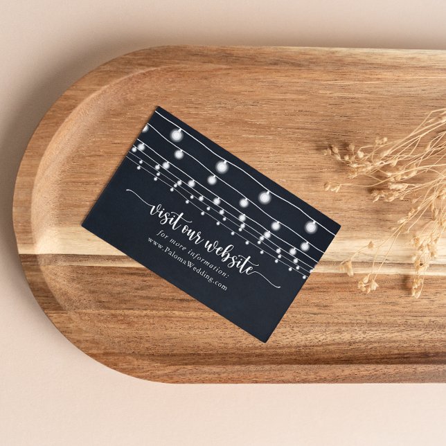  Rustic String Lights Wedding Website   Enclosure Card (Creator Uploaded)
