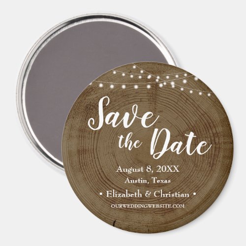Rustic String of lights Wood Barn Save the date