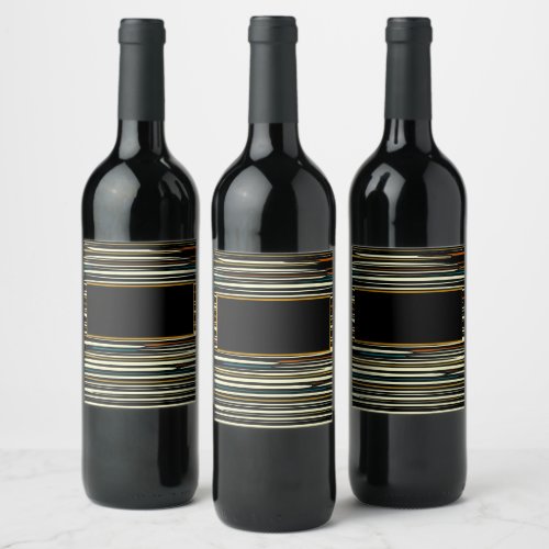 Rustic Stripe Wood Effect on Beverage Label Set