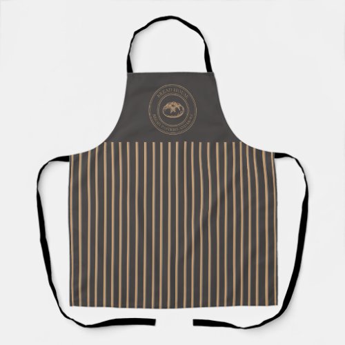 Rustic Striped Bakery Staff Apron