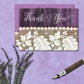 rustic  style with wood and lace - thank you