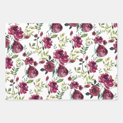 Rustic Stylish Floral Bouquets Wrapping Paper Sheets | Zazzle