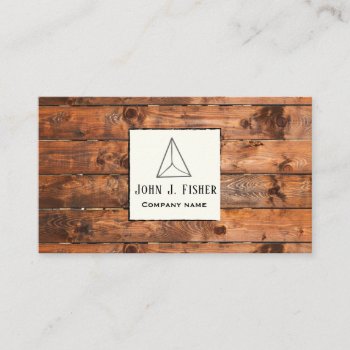 Rustic Stylish Woodgrain Business Card by TheSillyHippy at Zazzle