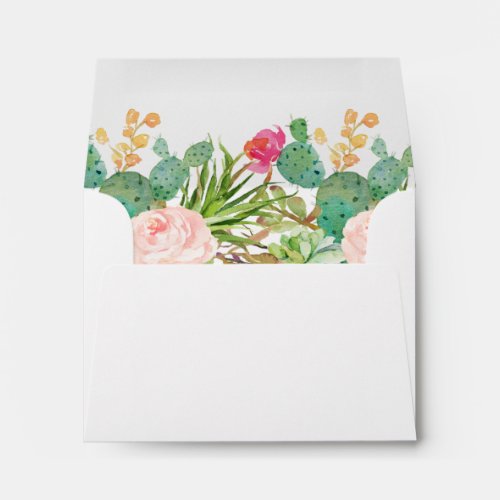 Rustic Succulent Cactus Floral Address for RSVP Envelope - Create your own Envelope for RSVP card with this "Rustic Succulent Cactus Floral Themed Envelope template". You can customize it with your address on the front. This envelope design is perfect to match your wedding invitations. 
(1) For further customization, please click the "customize further" link and use our design tool to modify this template. 
(2) If you need help or matching items, please contact me.