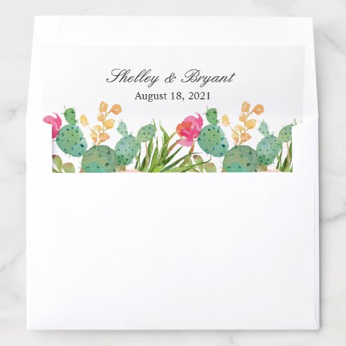 Rustic Succulent Cactus Floral Envelope Liner - This "Rustic Succulent Cactus Floral Themed Envelope Liner" is perfect to match your colors and style and make your envelope so unique. Just add them to your cart and send them off in style!