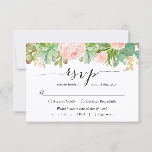 Rustic Succulent Cactus Wedding RSVP Reply - Create the perfect RSVP card with this "Rustic Succulent Cactus Themed" template. This high-quality design is easy to customize to be uniquely yours! 
(1) For further customization, please click the "customize further" link and use our design tool to modify this template. 
(2) If you need help or matching items, please contact me.