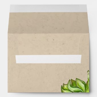 Rustic Succulent Wedding Envelopes | Zazzle