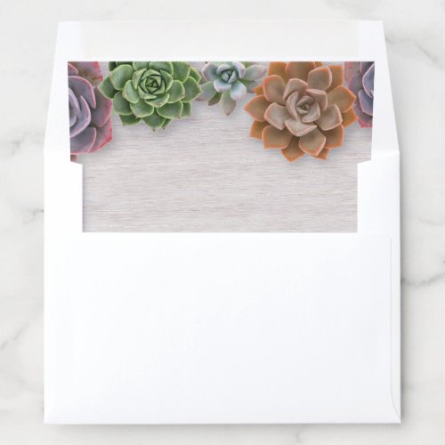 Rustic Succulents Envelope Liner